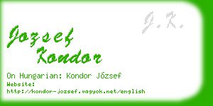 jozsef kondor business card