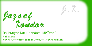jozsef kondor business card